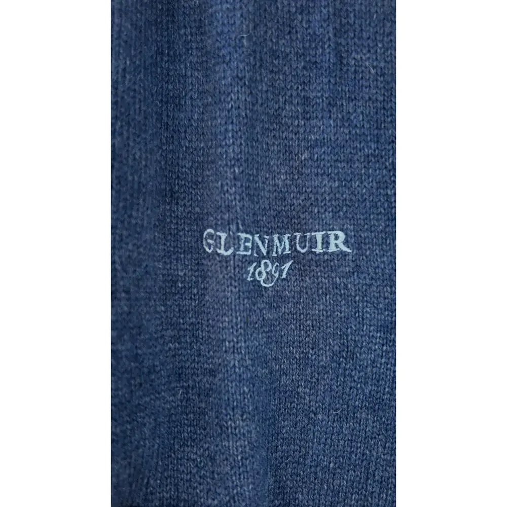Glenmuir 1891 XL 1/4 Zip Merino Wool Sweater Old Course St Andrews Blue Golf